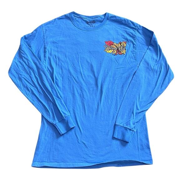 BLESSED GIRL Women's M Fall & Winter Blue Long Sleeve T-Shirt Lot of 2 PSALMS - Picture 3 of 9